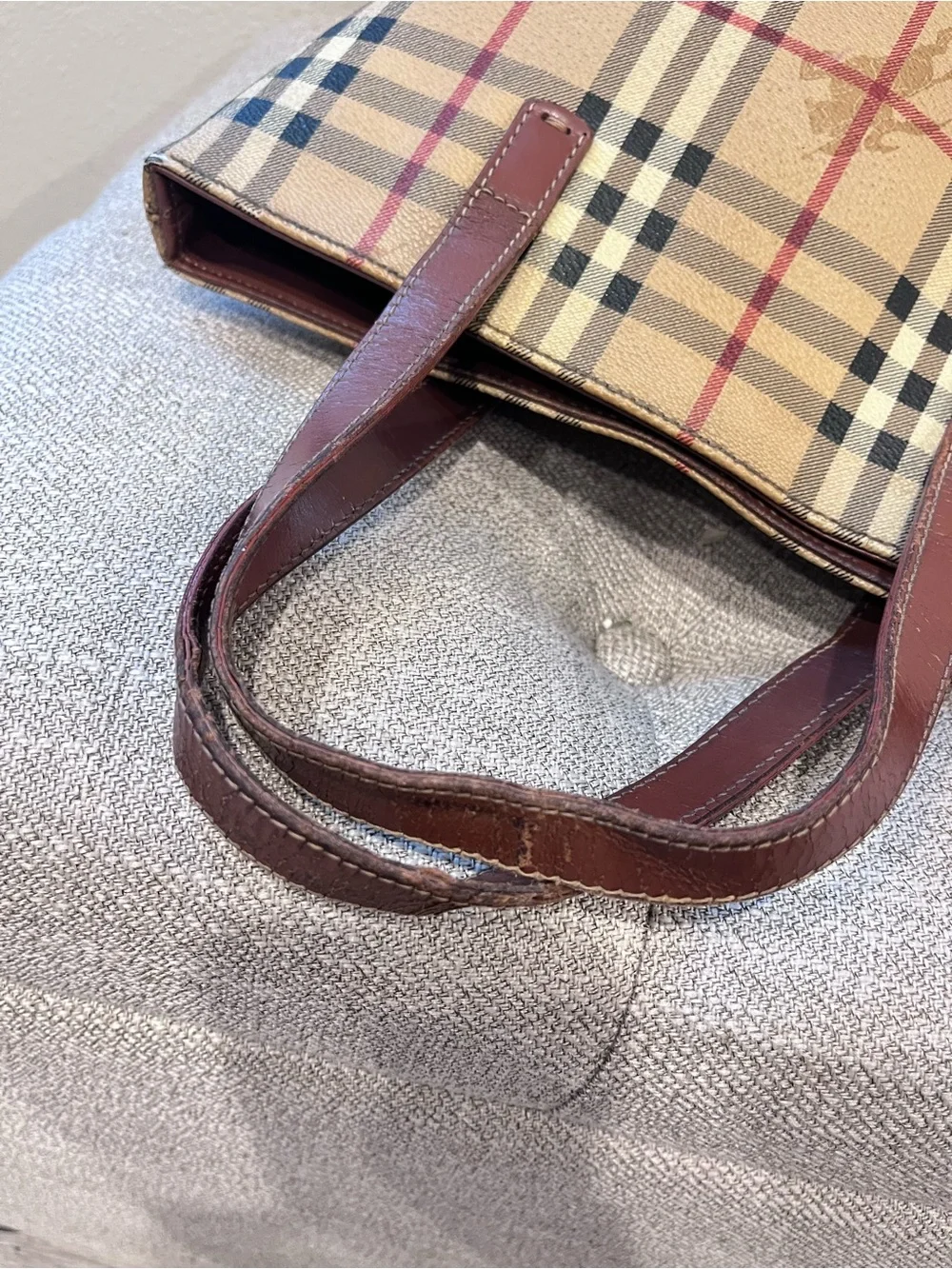 Burberry Haymarket vintage tote bag